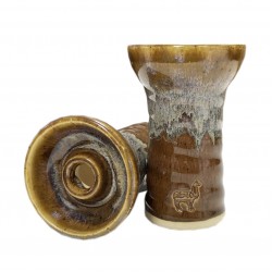 Alpacabowl Suri - Brown & White 